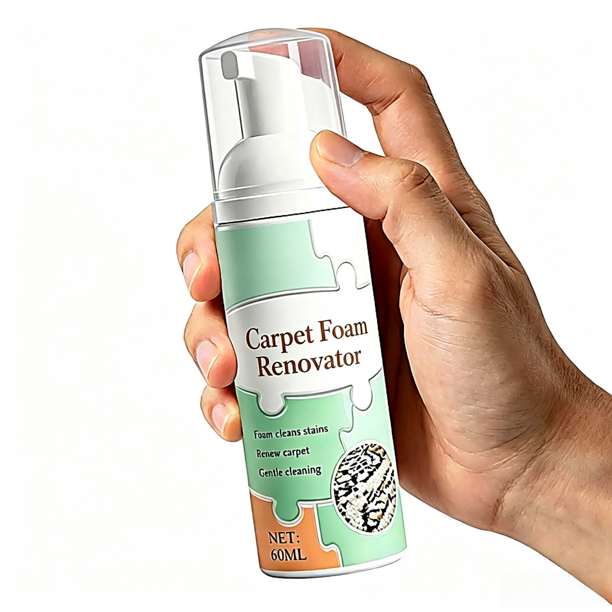Waterless Carpet & Fabric Foam Cleaner With Cleaning Towel for Home