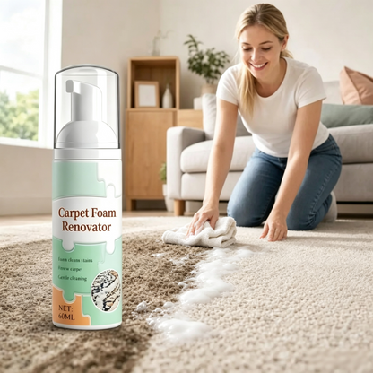 Waterless Carpet & Fabric Foam Cleaner With Cleaning Towel for Home