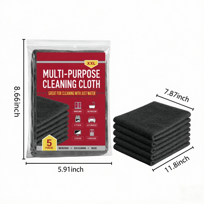 Multi-Purpose Household Microfiber Cleaning Cloths, Absorbent & Lint-Free Towels