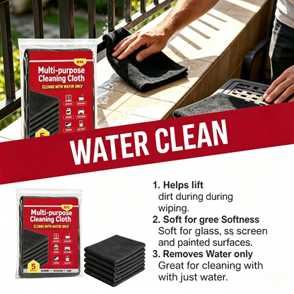 Multi-Purpose Household Microfiber Cleaning Cloths, Absorbent & Lint-Free Towels