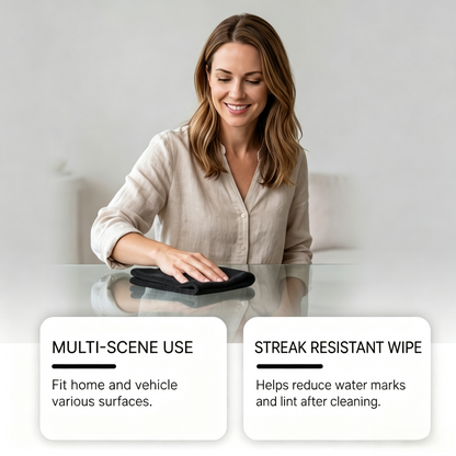 Multi-Purpose Household Microfiber Cleaning Cloths, Absorbent & Lint-Free Towels